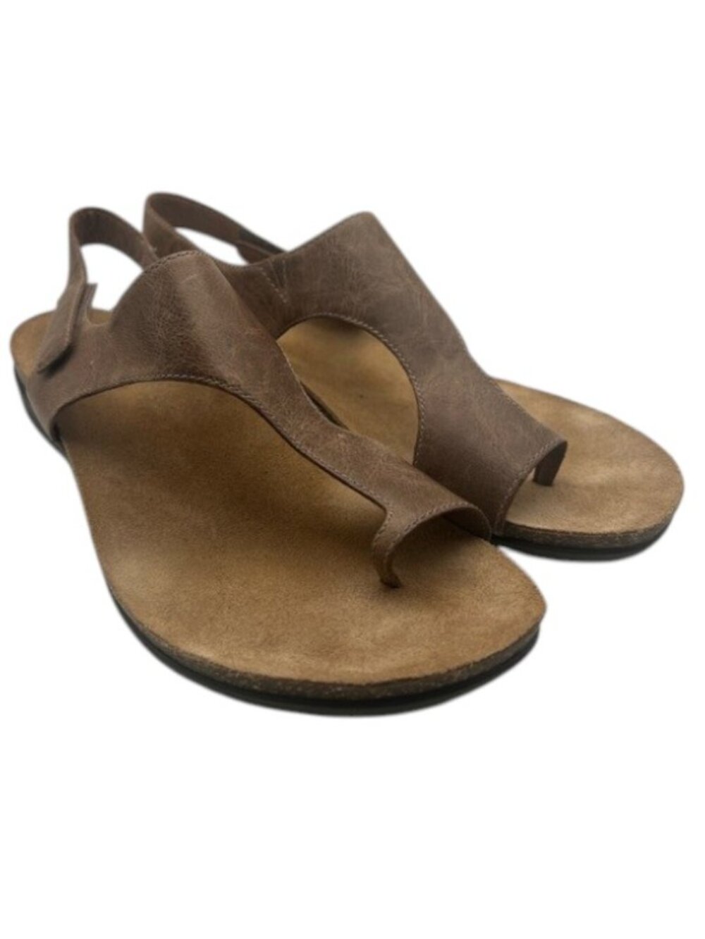 Dansko Reece 41 Brown Leather Toe Loop Sandals Slingback Boho Comfort